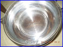 Vintage silver plated serving dish/LARGE/with lid/beautiful