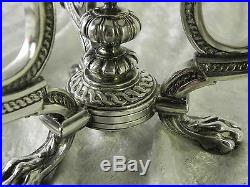 Vintage silverplate Pairpoint figural head Tazza stand c 1430 Art Nouveau