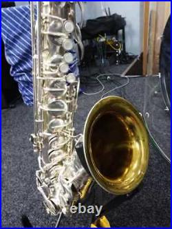 Vintage tenor saxophone Arta Guban'Luxor Solo' silver plated