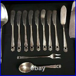 Vtg 1847 Rogers Bros ETERNALLY YOURS 91 Piece Silverplate Flatware Set withChest