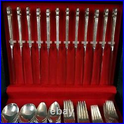 Vtg 1847 Rogers Bros ETERNALLY YOURS 91 Piece Silverplate Flatware Set withChest