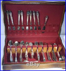 Vtg 1847 Rogers Bros Is First Love Flatware Silverware Silver Plate 73 Piece