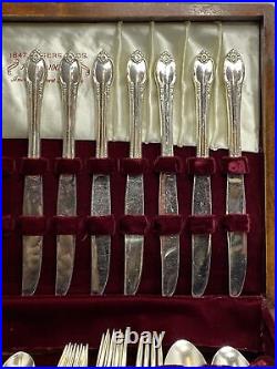 Vtg 1847 Rogers Bros Remembrance Silverware Silverplate 52 Pc Set