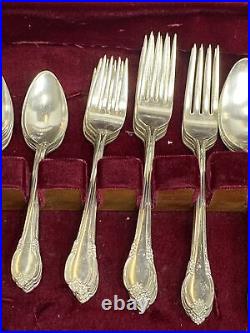 Vtg 1847 Rogers Bros Remembrance Silverware Silverplate 52 Pc Set