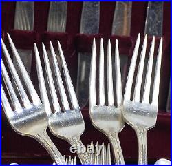 Vtg 1847 Rogers Bros Remembrance Silverware Silverplate 52 Pc Set