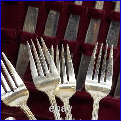 Vtg 1847 Rogers Bros Remembrance Silverware Silverplate 52 Pc Set