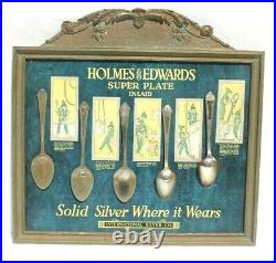 Vtg 1900's Holmes & Edwards Silver Plated Flatware In Store Advertising Display