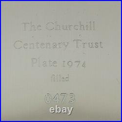 Vtg 1974 Winston Churchill Centenary Trust Solid Sterling Silver & Gold Plate