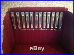 Vtg 64 Pc Holmes & Edwards 1925 Inlaid Silverplate Flatware With Holder