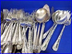 Vtg Antique Craft Silverplate Flatware 230pc Lot Silverware Spoons Forks Knives