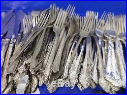 Vtg Antique Craft Silverplate Flatware 230pc Lot Silverware Spoons Forks Knives