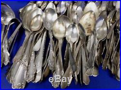 Vtg Antique Craft Silverplate Flatware 260pc Lot Silverware Spoons Forks Knives