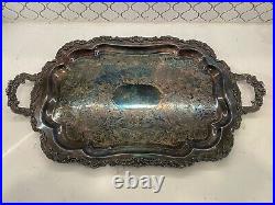 Vtg Ascot Sheffield Community Design Large Serving Tray 26x17 Inches