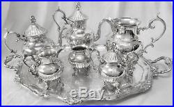 Vtg BIRMINGHAM Grapes Slv Plate O/C Tilt Coffee/Tea Pot Warm Stand &Burner Pot