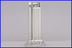 Vtg British Alfred Dunhill Made England Silver Plated Lift Arm Gas Table Lighter