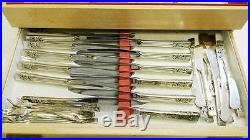 Vtg Coronation Community Silverplate Flatware Set withWooden Case with100+ Pieces