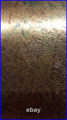 Vtg FB Rogers Silver Co. Silver Plate Footed Waiter/Butler Tray Style 2261 READ