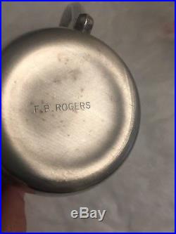 Vtg FB Rogers Silverplate Lg Grapevine Punchbowl Set, 60 Punch Glasses Ladle Etc