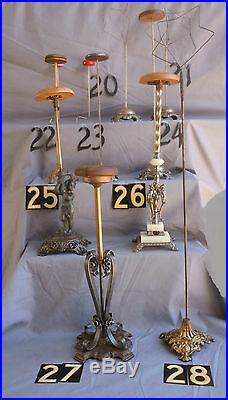 Vtg Hat Stand/Rack/Display 16 tall withOrnate Nickel Plated Cast Iron Bases (#21)