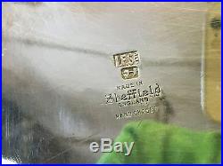Vtg Israel Freeman & Sons Ltd Silver Plated Hand Chased Biscuit Jar / Tea Caddy