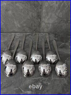 Vtg National Rose & Leaf Silver Plated Silverware 54 Piece Knives Forks Spoons