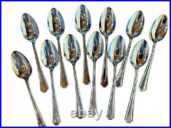 Vtg ONEIDA Silversmiths 95pc Silverplate Clairhill/Fairhill Flatware Set Serv 12