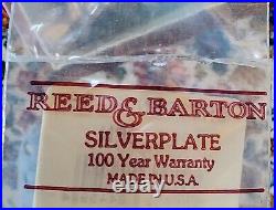 Vtg Reed & Barton Dresden Rose Silverplate Flatware 68 Pc. Set & Wood Case USA