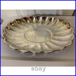 Vtg Reed & Barton Holiday Silver Plated EPNS Serving Platter Dish 110 Large