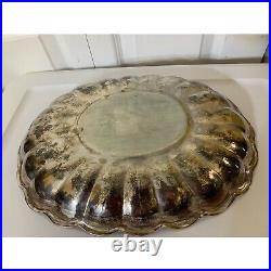 Vtg Reed & Barton Holiday Silver Plated EPNS Serving Platter Dish 110 Large