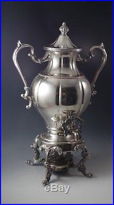 Vtg Sheridan Silver On Copper Huge Samovar -coffee Or Tea Urn 19