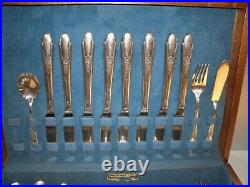 Vtg Silver Plate Flatware 53 piece set 1941 Gardenia Pattern by Edward J. Conroy