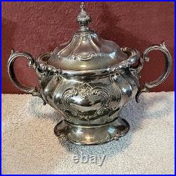 Vtg Silver Plate Tea Set Coffee Service Set By Gorham YC1301-4 4 pcs. Set NICE