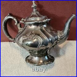 Vtg Silver Plate Tea Set Coffee Service Set By Gorham YC1301-4 4 pcs. Set NICE