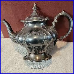 Vtg Silver Plate Tea Set Coffee Service Set By Gorham YC1301-4 4 pcs. Set NICE