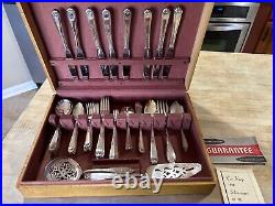 Vtg Silverplate National Silver Co. NS Nineteen Flatware Set with Serving 60 pcs