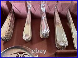 Vtg Silverplate National Silver Co. NS Nineteen Flatware Set with Serving 60 pcs