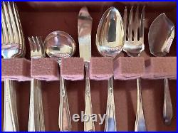 Vtg Silverplate National Silver Co. NS Nineteen Flatware Set with Serving 60 pcs