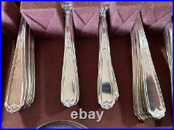 Vtg Silverplate National Silver Co. NS Nineteen Flatware Set with Serving 60 pcs