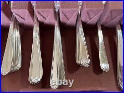 Vtg Silverplate National Silver Co. NS Nineteen Flatware Set with Serving 60 pcs