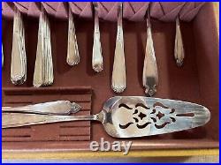 Vtg Silverplate National Silver Co. NS Nineteen Flatware Set with Serving 60 pcs