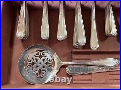 Vtg Silverplate National Silver Co. NS Nineteen Flatware Set with Serving 60 pcs