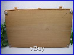 Vtg Sterling Silverplate Flatware JUMBO Wooden Wood Storage Chest Case Box 24+