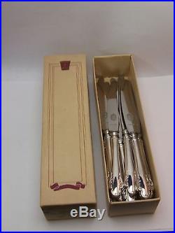 Vtg Swedish Heavy Silver Plate Demitasse Teaspoons Coffee Spoons HAGA 12 Box Set