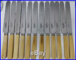 Vtg c1900 Walker & Hall 79 Piece Silver Plate Cutlery Set For 12 People Canteen