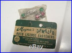 Vtg nos Jeweled Plate toppers HARLEY KNUCKLEHEAD PANHEAD FLATHEAD BOBBER HOT ROD