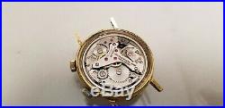 Vulcain Vintage Alarm Men's Watch Gold Plated All Functions Work
