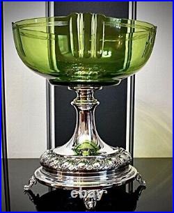 WMF Magnificent Art Nouveau Silver Plated & Crystal Fruit Stand Centrepiece 1909