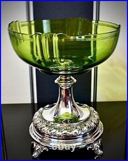WMF Magnificent Art Nouveau Silver Plated & Crystal Fruit Stand Centrepiece 1909