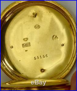 WWI German Pilot's award Union Horlogere gold plated silver&enamel pocket watch