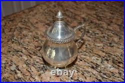 Wallace M601 Vintage Lovely Silver plate 4pcs Coffee Tea set Creamer/Sugar/Waste